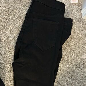 Black super skinny extra high rise jeans
